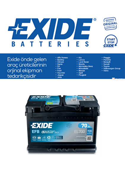 Exide 12v 70 Ah Efb Akü(2025) - Fiyatı, Yorumları