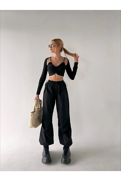 Parachute Fabric Soft Textured Trousers New Season