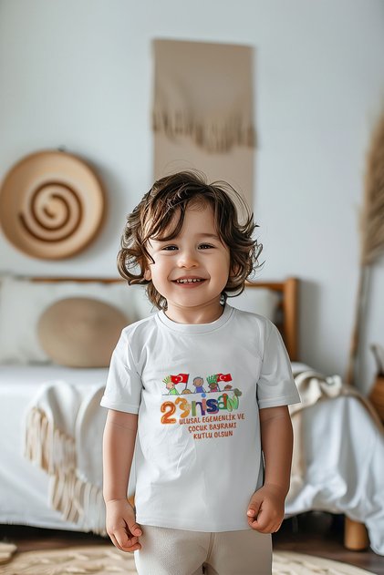 100% Cotton Boy's April 23 Printed Short Sleeve T-Shirt
