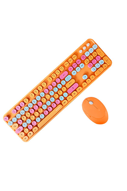 Microcase Mofii Sweet Serisi Renkli Kablosuz Klavye Mouse Set