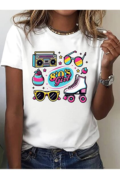 GALASHOP Vintage kadın tişört 80 ler - Fiyatı, Yorumları