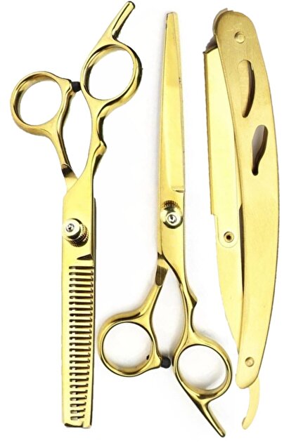 Qualis Shave U3 Ustura + M8 Kesme + Inceltme Makas Set - 6inç/15