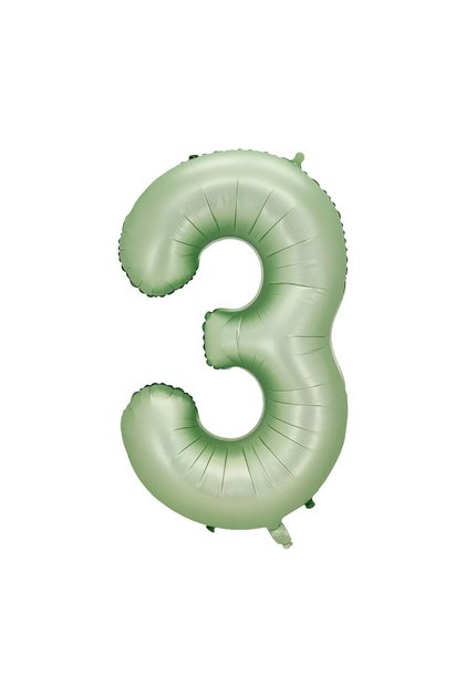 Best 3 Water Green Color Number Foil Balloon 76 cm