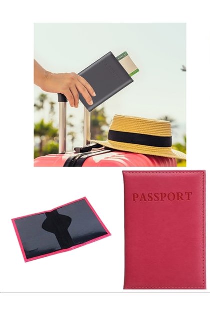 Passport Cover Passport Protection Case with Pocket Passport Protector Passport Wallet Passport Holder Passport (Fuchsia)
