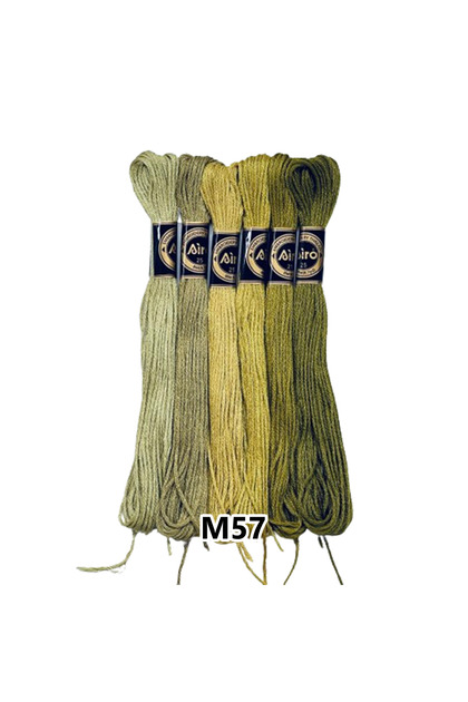 مجموعة من 6 قطع من خيوط التطريز من Airo Muline Etamin Cotton