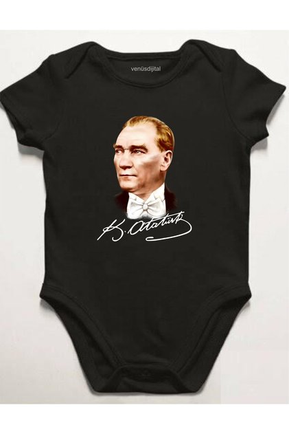 Ataturk Printed 100% Cotton Baby Bodysuit