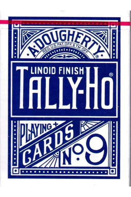 Tally Ho |   Fan Back Card-Blue Playing Card