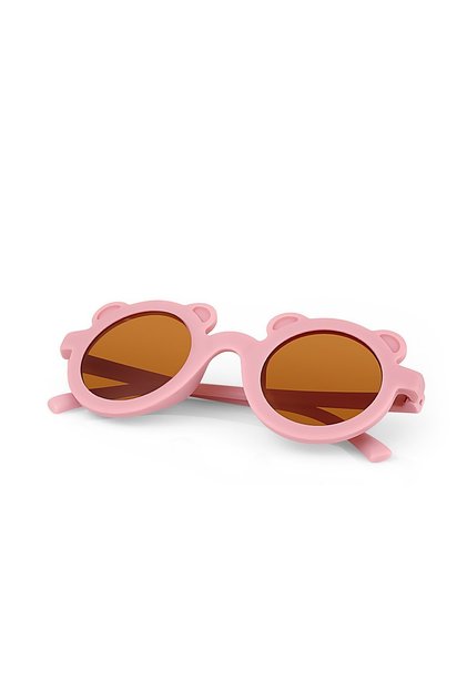 Children's Sunglasses with Teddy Bear Figure Colorful Glasses Container Gift