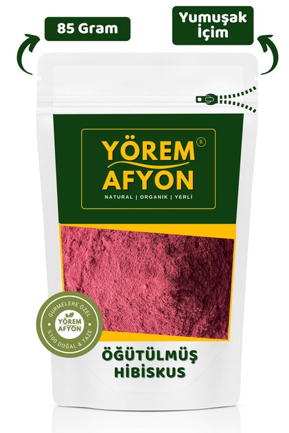 Yörem Opium Unadulterated Ground Pure Hibiscus, Okra Flower, Mecca Rose {Hibiscus Sabdariffa} | 85g.