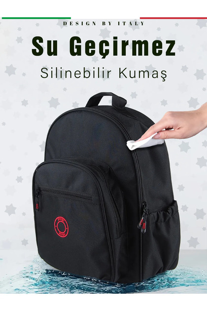 Mother Baby Bag Black Red