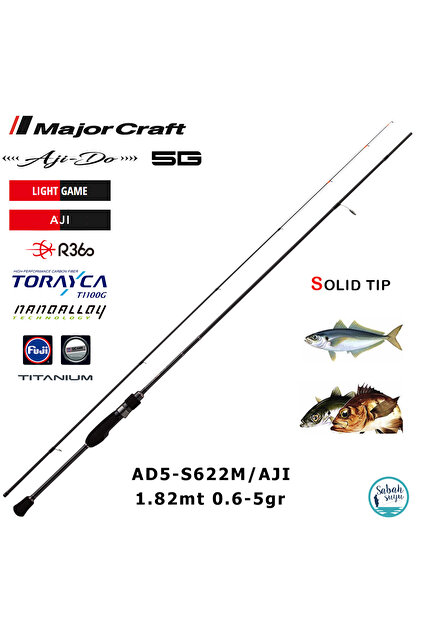 MAJOR CRAFT 5G Ajido Aji AD5 S682M Aji 203cm 0.6-5g LRF Kamışı