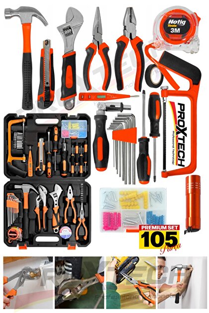 PROXTECH Premium Kalite 105 Parça Chrome Vanadium Özel Alışımlı