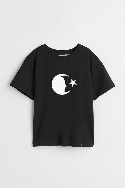 Mustafa Kemal Atatürk Silhouette White Custom Printed Unisex Kids T-Shirt