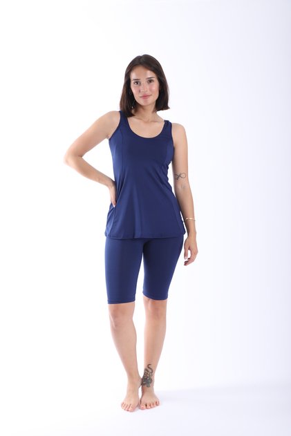 Kadın Dizüstü Taytlı Tankini Mayo Takımı 38-52