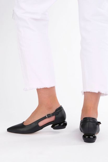 Marjin Kadın Günlük Klasik Topuklu Ayakkabı Evoli siyah - 2