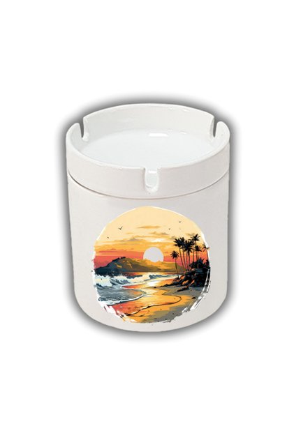 Holiday Scenery Themed Ashtray Ash Tray