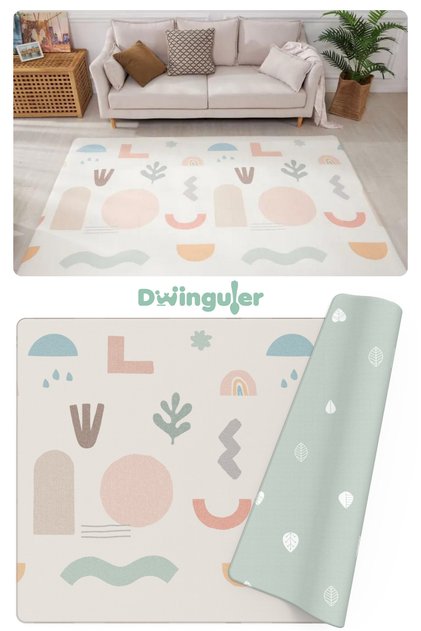 Dwinguler Scandi Collage - Çift Taraflı Premium Dolgulu Oyun Matı 210cmx140cmx1,3cm