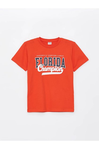 LCW Kids Crew Neck Printed Short Sleeve Boys' T-Shirt