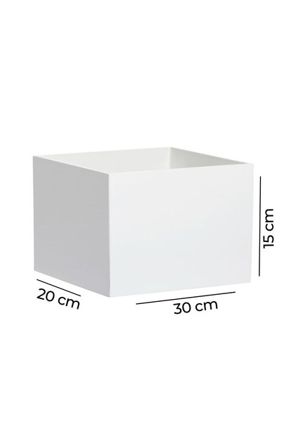 30CM x 20CM x 15CM White Coverless Multi-Purpose Storage Box