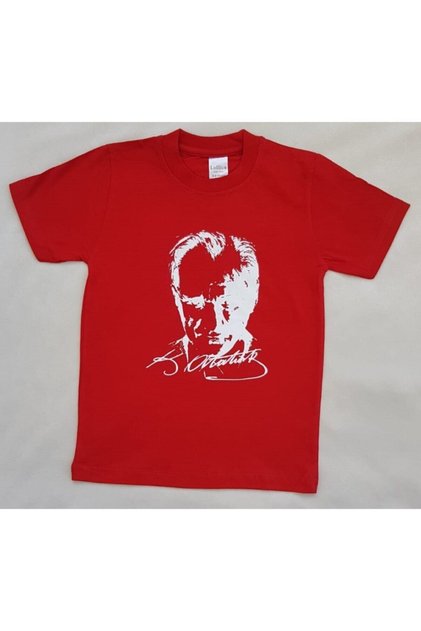 Children's Ataturk Printed Back Signed T-Shirt
