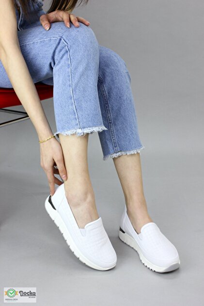 Mammamia Kadın Günlük Hakiki Deri Düz Taban Ortopedik Ayakkabı M25