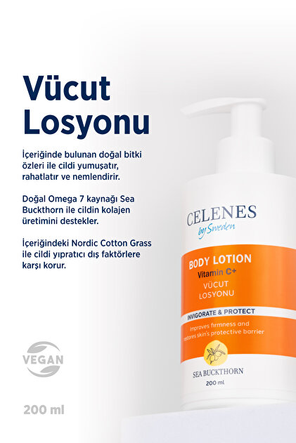 Celenes by Sweden Sea Buckthorn Vücut Losyonu 200ml - Fiyatı