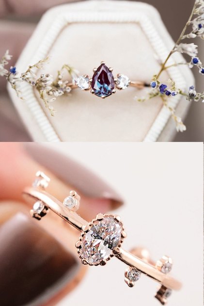 Mistik Topaz Ve Izlanda 2li Set 14 K Rose Altın Kaplama Yüzük