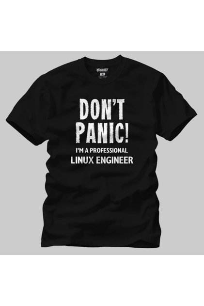 Dont Panic Linux Engineer Men's T-Shirt