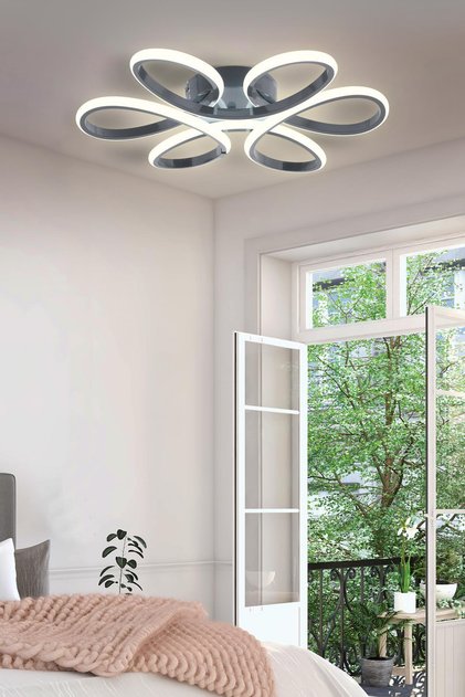 Alis Modern Füme Plafonyer Tavana Sıfır Beyaz Işık Salon Mutfak Yatak Odası Led Avize