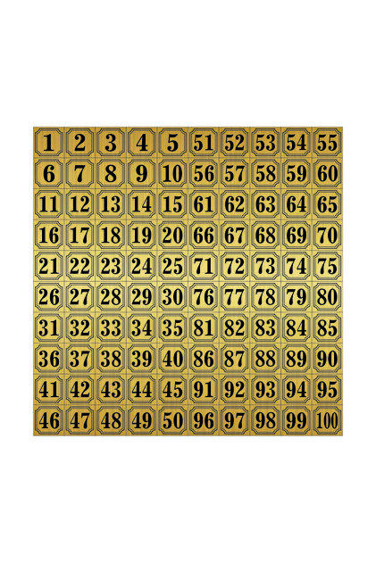 Closet Table Number 4 X 4 cm Gold Metal