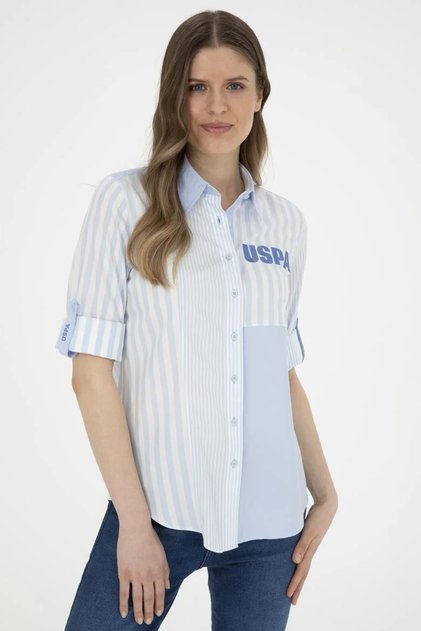 Kadın Açık Mavi Uzun Kollu GömlekG082SZ004.000.183570.4.VR003