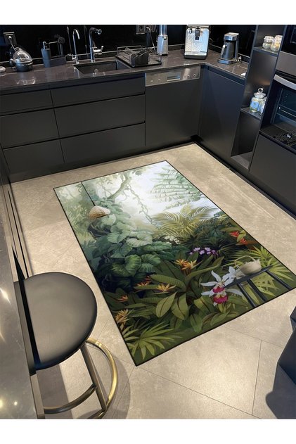 Forest Pattern Modern Woven Base and Decorative Carpet Miravip415