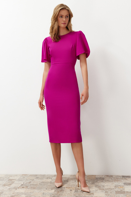 knee length dresses for ladies Linen Pencil Dress – l u • c i e e main image 1
