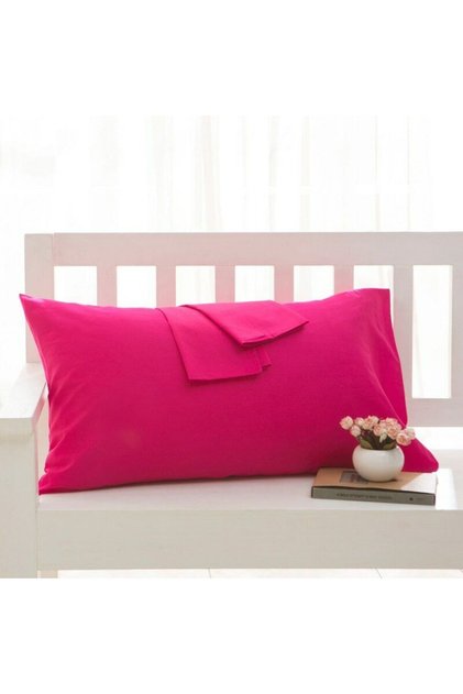 Biocotton 2-Piece Pillow Case Soft Solid Color 100% Cotton 50x70 Size