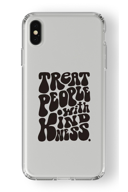 iPhone XS Max Compatible Treat People Design Printed Transparent Case