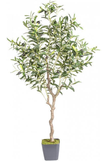 Saksıda Yapay Zeytin Ağacı, Yeşil - 918 Yaprak, 120 cm