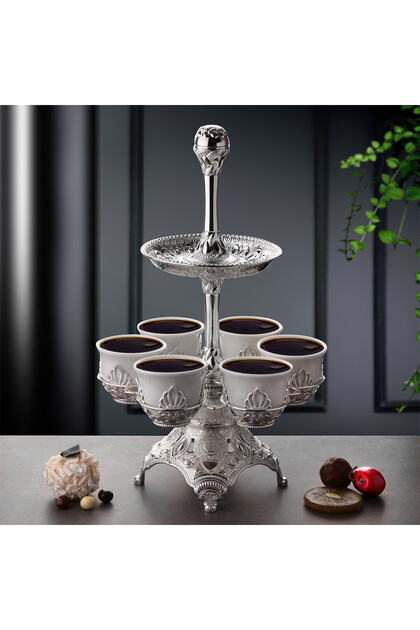 UCR HOME İki Katlı Tablalı Lüks Çok Amaçlı Zemzem ve Kahve