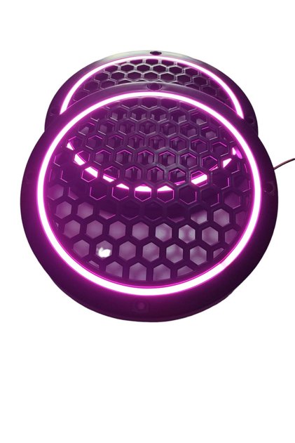 20CM PEMBE NEON LEDLİ HOPARLÖR KAPAĞI