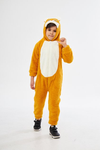 Welsoft Plush Tiger Unisex Zippered Baby Sleeping Bag Baby Rompers Children's Rompers Children's Costume