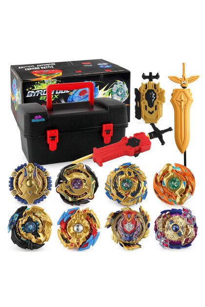 hediyecik Beyblade Metal Gyro Tool Box Çantalı Beyblade Seti 8'li