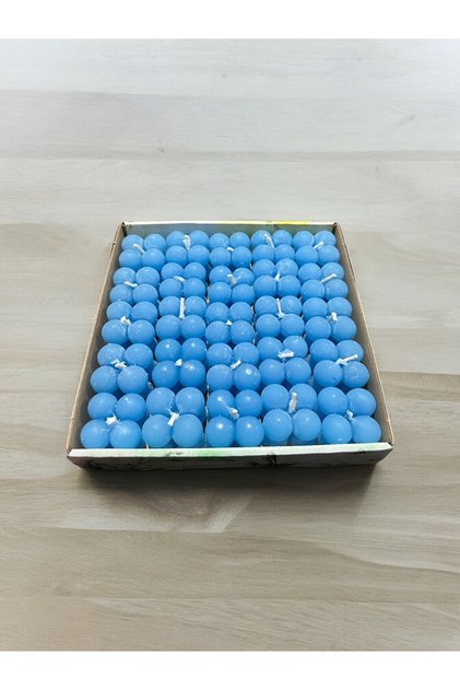 25 Adet Mavi Özel Mini Bubble Mum Davet Nikah Söz Nişan Kına Hediyeliği