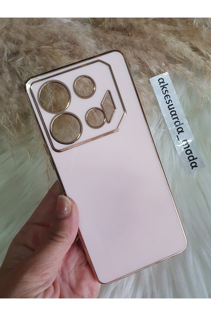Infi̇ni̇x Gt 10 Pro Compatible Gold Detail Laser Cut Glossy Case