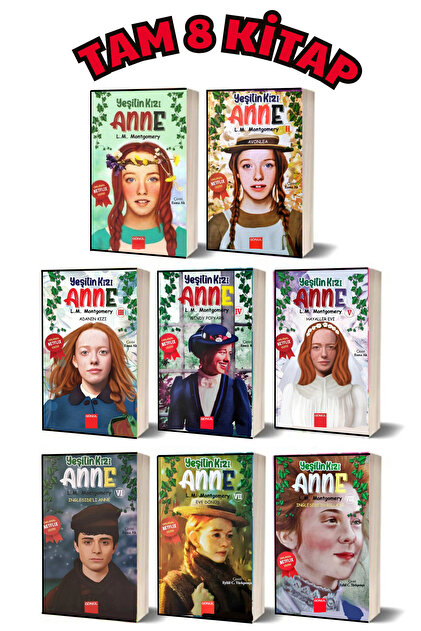 GÖNÜL YAYINCILIK Yeşilin Kızı Anne seti tam 8 kitap (Lucy Maud