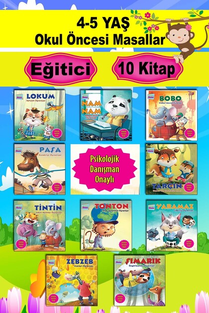 Preschool Educational Fairy Tale Books for 4-5 Year Olds Yetenekler Dizisi (10 Books)