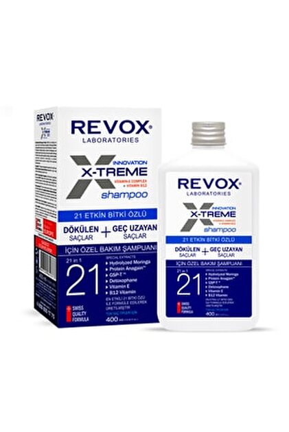 Revox X-treme Dökülen Saçlar İçin 21 Etkin Bitki Özlü Şampuan 400