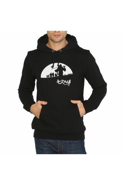 - Seven Samurai Black Men's Hooded Sweatshirt