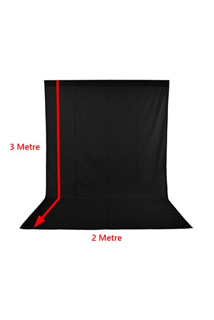 Black Screen Siyah Fon Perde 200x300 Cm Ürün Fotoğraf Çekimi Stüdyo Youtube Tiktok Için Arkaplan