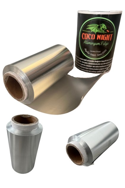 45 Mikron (MİCRON) 500gr (36METRE) Rulo Alüminyum Folyo, Nargile Folyosu, Nargile Kömürü