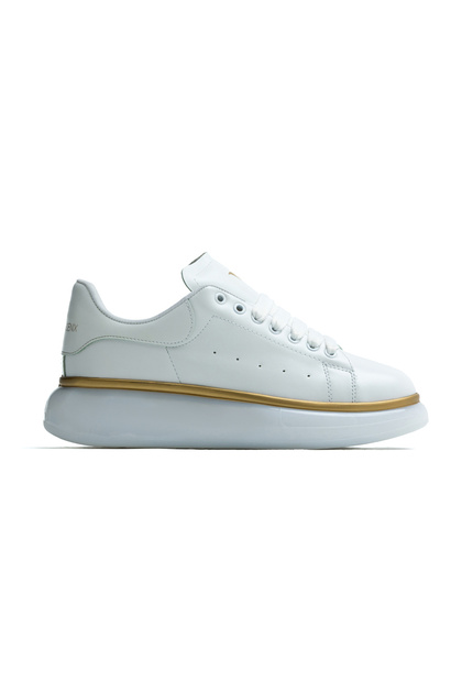 Old London White Gold Stripe Detailed Sole Unisex Sneakers Sports Shoes