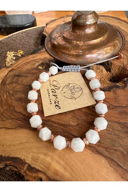 Macramé Cord Braided Adjustable Moonstone Bracelet